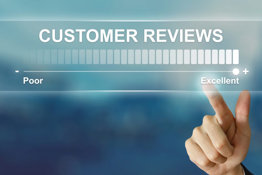 Great customers reviews are gold for reputation management online.