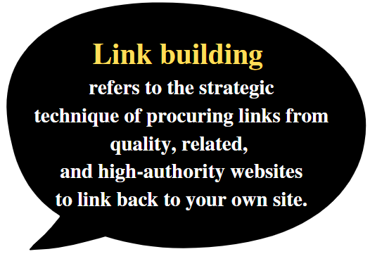 Link building is acquiring high-quality links to point back to your website.